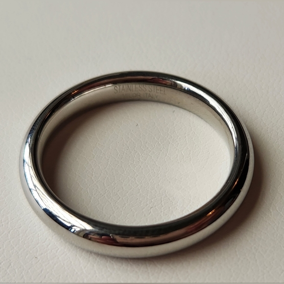Silver Steel by Design Band Ring - Picture 3 of 5